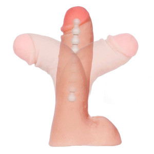 PÊNIS FAL EM CYBERSKIN ARTICULADO COM CINTA E VAC-U-LOC foto 3